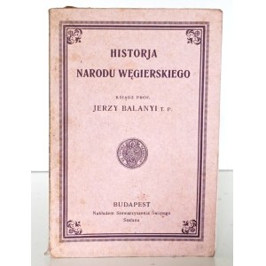 Balanyi, J., HISTORY OF THE HUNGARIAN PEOPLE, 1933
