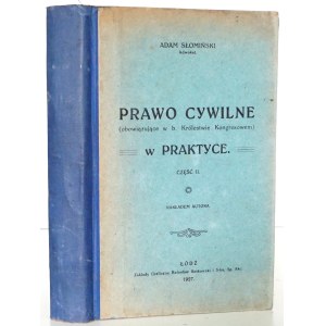 Słomiński, A., CIVIL LAW IN PRACTICE, 1927