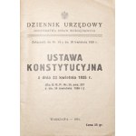 VERFASSUNGSGESETZ VOM 23. APRIL 1935 [Aprilverfassung; Zweite Republik; Ignacy Mościcki; Staatsordnung; Sanacja]
