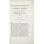 INTERNAL ORGANIZATION OF FACULTY SCHOOLS, 1820 [Kingdom of Poland; education; schooling; Warsaw]