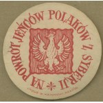 13 Fundraising stamp For the return of Polish prisoners of war from Siberia, lettered by W. Kranikowski, Kraków, red and white print
