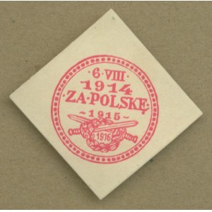 14 Sammlermarke Für Polen, 6 VIII 1914-1915, rot und weiß gedruckt