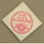 14 Fundraising Stamp For Poland, August 6, 1914-1915, red and white print