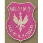13 Fundraising stamp Save the Children! Welfare Council of the city of ZELECHOWA, red.-white embossed print,