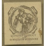 13 Fundraising stamp Committee for war invalids, black and white print