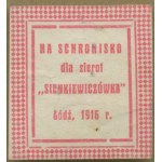 14 Fundraising stamp Na Schronisko dla sierot "Sienkiewiczówka" Lodz, 1916, red and white print,