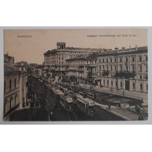 Warszawa.Warschau.Krakauer Vorstadtstrasse mit Hotel Bristo