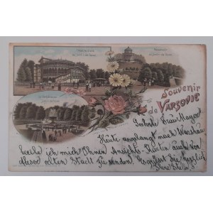 Warsaw.Souvenir de Varsovie. Lithograph ( Three views)