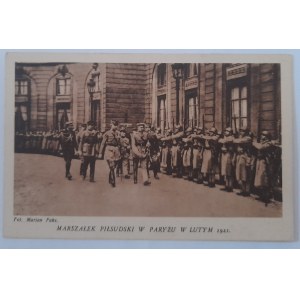 Marshal Pilsudski in Paris in February 1921