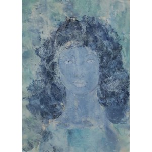 Halina [Helena] Korbik, Blue Portrait