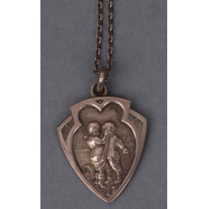 Necklace with children's motif, circa 1900.