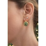 Pendant earrings with emeralds, late 19th century.