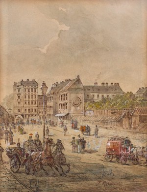 Tadeusz Rybkowski (1848 Kielce - 1926 Lwów), Scena miejska, 1876