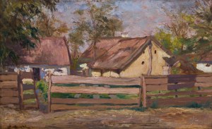 Stanisław Batowski-Kaczor (1866 Lwów - 1946 tamże), Wiejska zagroda