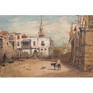Eduard Hildebrandt (1817 Gdansk-1868 Berlin), Landscape from Suez