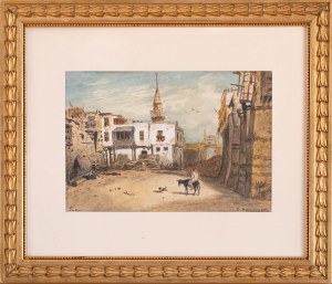Eduard Hildebrandt (1817 Gdańsk-1868 Berlin), Pejzaż z Suezu