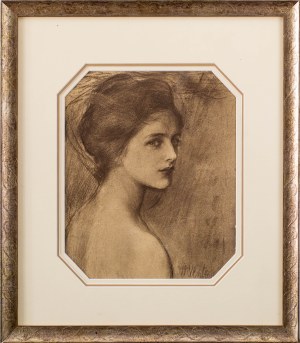 Teodor Axentowicz (1859 Braszów/Rumunia - 1938 Kraków), Portret dziewczyny, 1896