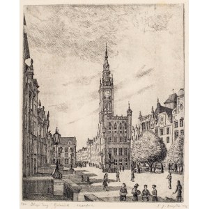 Eleonora Jagaciak-Baryłko (1925 Grodzisk Wielkopolski-2016 Sopot), Długi Targ in Gdańsk, 1975