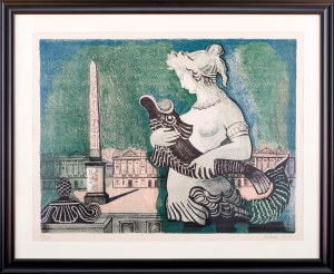 Alicja Halicka (1894 Kraków- 1975 Paryż), Place de la Concorde, 1955