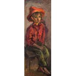 Katarzyna Librowicz (1912 Warszawa - 1991 Paryż), Portret chłopca w czerwonym kapeluszu