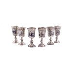 Six Kiddush glasses, Russia, Moscow, 1878