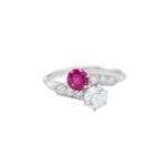 Toi et Moi ring, art déco