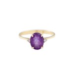 Ring with amethyst
