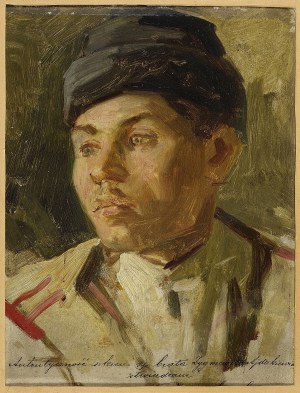 Zygmunt AJDUKIEWICZ (1861-1917), PORTRET MŁODEGO MĘŻCZYZNY (SZKIC)