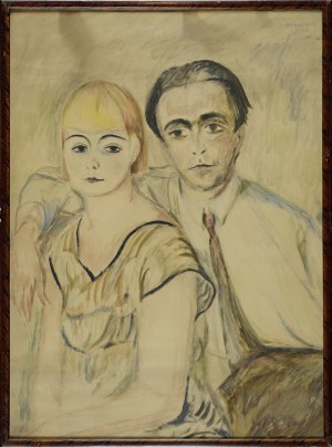 Jan Piotr HRYNKOWSKI (1891-1971), PORTRET JERZEGO FEDKOWICZA Z ŻONĄ JANINĄ