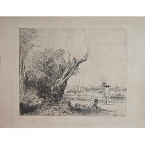 Rembrandt van Rijn, Vue de l'Olmval depuis Amsterdam