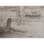 Rembrandt van Rijn, Vue de l'Olmval depuis Amsterdam