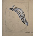 Walerian Kryciński (1852-1929), Ritratto di ragazzo (disegno di decorazione), 1882