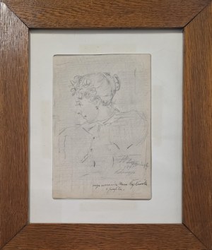 Walerian Kryciński (1852-1929), Portret Marii Czajkowskiej (uczennicy artysty), 1895