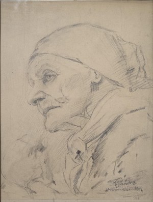 Michał Pociecha (1852-1908), Stara kobieta w chustce