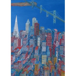 Edward Dwurnik (1943-2018), San Francisco, 2007, 70 x 50 cm (duży format)