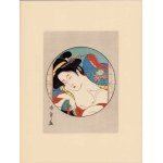 Katsukawa Shunshō, Shunga - an erotic portrait of a woman (bijin-ga)