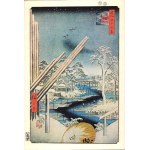 Utagawa Hiroshige, Winter in Fukagawa (Fukagawa no yuki) - woodcut from the series "One Hundred Famous Places in Edo"