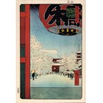 Utagawa Hiroshige, Winter at Sensō-ji Temple (Sensō-ji no yuki) - woodcut from the series "One Hundred Famous Places in Edo"