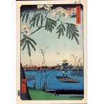 Utagawa Hiroshige, Kanegafuchi Crossing (Kanegafuchi no watashi) - woodcut from the series "One Hundred Famous Places in Edo"