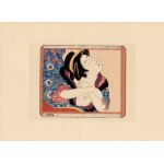 Torii Kiyonaga, Shunga - sensual portrait of a woman