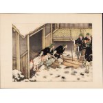 Odake Etsudō, Capture of Kira Yoshinaka, from the series "47 ronin," 1920
