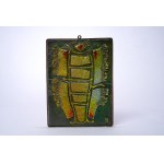 Ceramic plate , "Butterfly" - Boleslaw Książek - 41x30,5 cm - No. 1