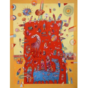 Gregory Fiddler, Gravitating autumn and the blue horse, 2018