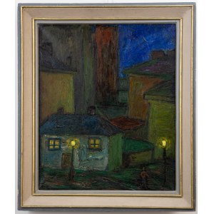 Maksymilian Stratanowski (1913-1987), Evening in the town (Nocturne)