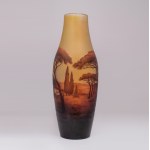 Vase with landscape motif, Manufactory d'Argental, Nancy, l. 1920s.