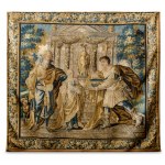 Tapisserie with a depiction of King Ahasuerus, Flanders, 17th/18th century.