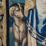 Tapisserie with a depiction of King Ahasuerus, Flanders, 17th/18th century.