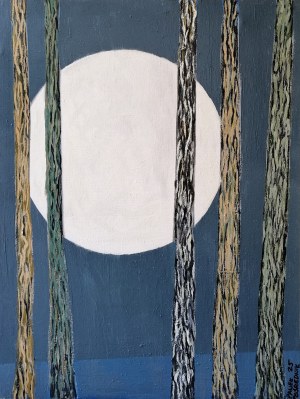 Paweł POŚREDNIK (ur. 1957), Księżyc i drzewa, 2025
