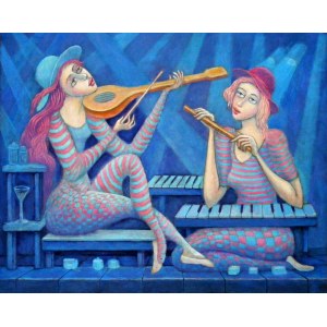 Bohdan Wincenty ŁOBODA (ur. 1952), Duet w błękitach, 2025