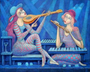 Bohdan Wincenty ŁOBODA (ur. 1952), Duet w błękitach, 2025